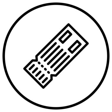 Uçak bileti Vektör Simgesi Tasarım İllüstrasyonu