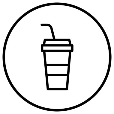 İçecek Vektörü Simgesi Tasarım İllüstrasyonu