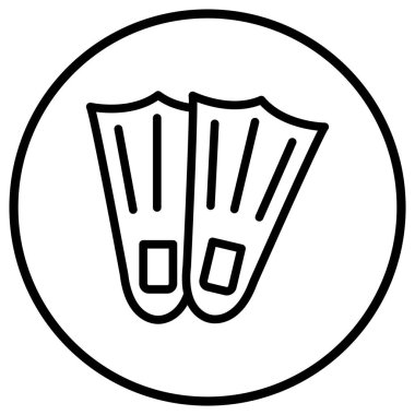 Fins Vektör Simgesi Tasarım İllüstrasyonu