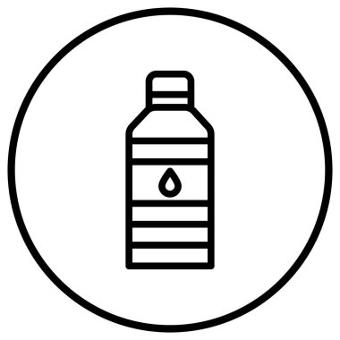 Su Şişesi Vektör Simgesi Tasarım Çizimi