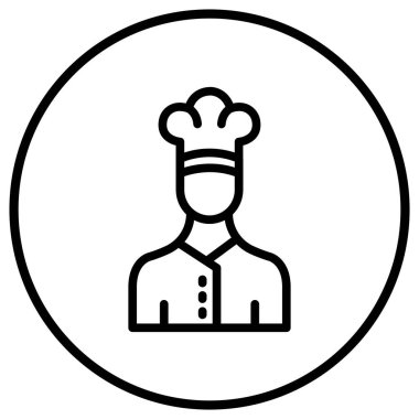 Şef Vektör Simgesi Tasarım İllüstrasyonu