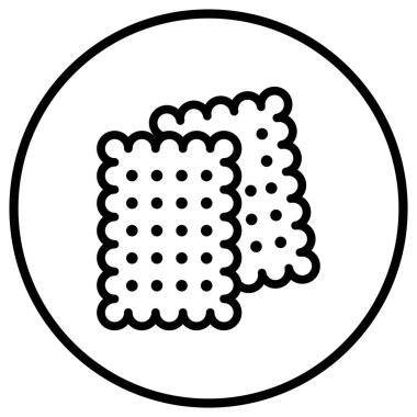 Bisküvi Vektörü Simgesi Tasarım İllüstrasyonu