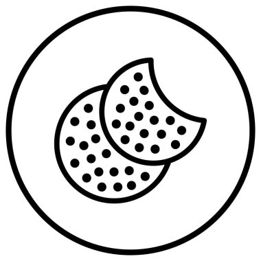 Çerez Vektörü Simgesi Tasarım İllüstrasyonu