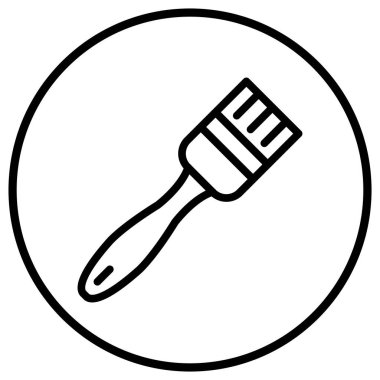 Pasta fırçası Vektör Simgesi Tasarım İllüstrasyonu