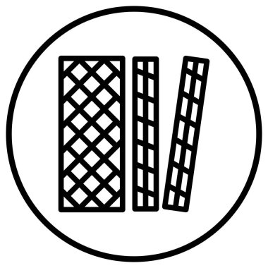 Wafer Vektör Simgesi Tasarım İllüstrasyonu