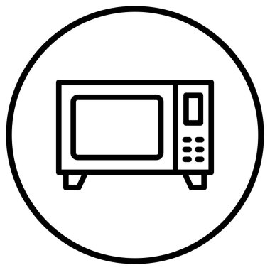 Mikrodalga Vektör Simgesi Tasarım İllüstrasyonu