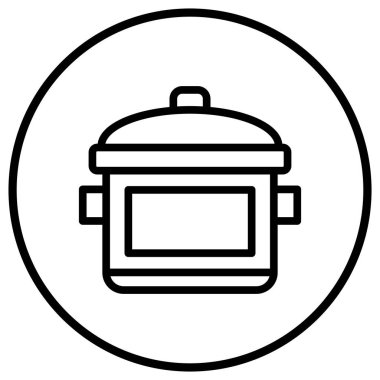 Tencere Vektör Simgesi Tasarım Çizimi