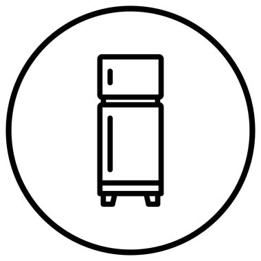 Buzdolabı Vektörü Simgesi Tasarım İllüstrasyonu