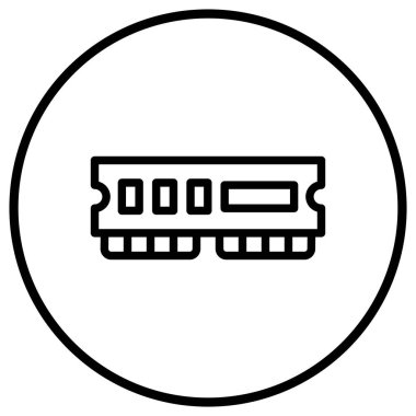 Ram Vektörü Simgesi Tasarım İllüstrasyonu