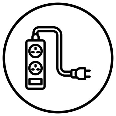 Uzantı Vektör Simgesi Tasarım İllüstrasyonu