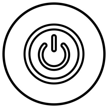 Güç Düğmesi Vektör Simgesi Tasarım İllüstrasyonu