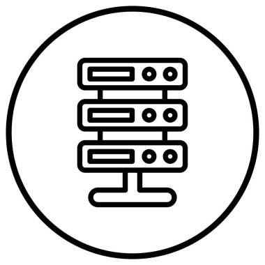 Sunucu Vektörü Simgesi Tasarım İllüstrasyonu