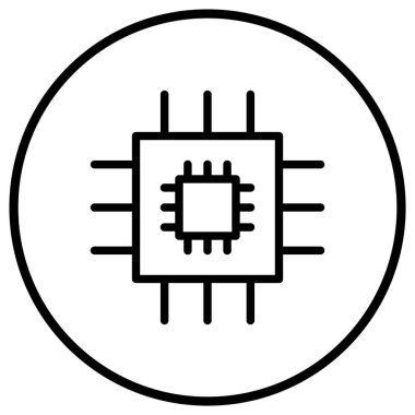 Çip Vektörü Simgesi Tasarım İllüstrasyonu