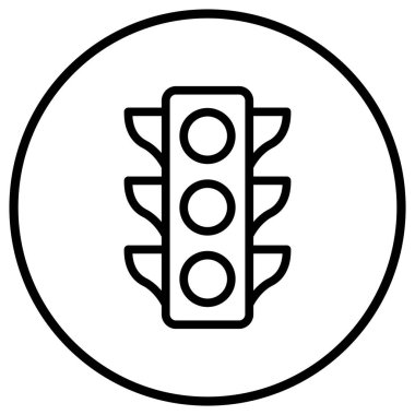 Trafik Işıkları Vektör Simgesi Tasarım İllüstrasyonu