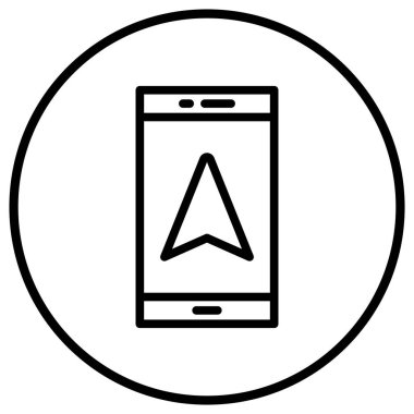 Gps Vektör Simgesi Tasarım İllüstrasyonu