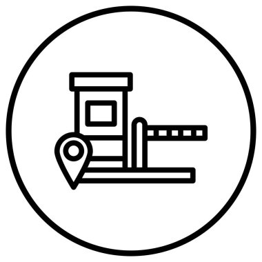 Toll Vektör Simgesi Tasarım İllüstrasyonu