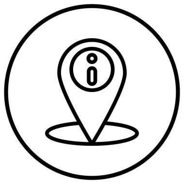 Konum bilgisi Vektör Simgesi Tasarım İllüstrasyonu