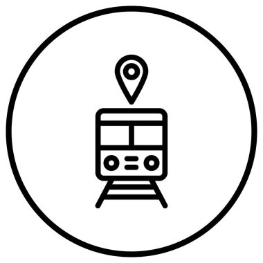 Tren İstasyonu Vektör Simgesi Tasarım İllüstrasyonu