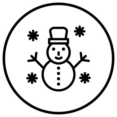 Kardan Adam Vektör Simgesi Tasarım Çizimi