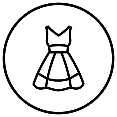 Elbise Vektörü Simgesi Tasarım İllüstrasyonu