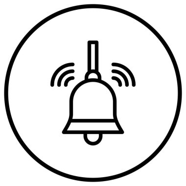 Çan Vektörü Simgesi Tasarım İllüstrasyonu