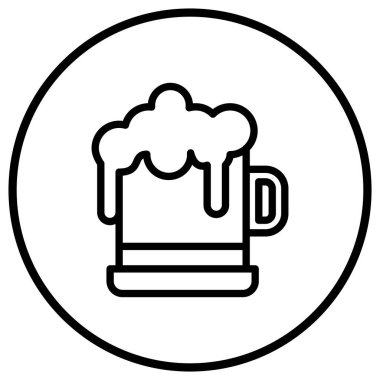 Bira Vektörü Simgesi Tasarım İllüstrasyonu