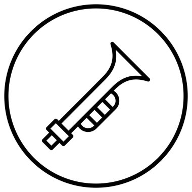 Trompet Vektörü Simgesi Tasarım İllüstrasyonu