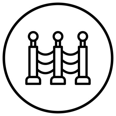 Bariyer Vektör Simgesi Tasarım İllüstrasyonu