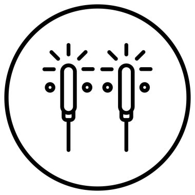 Sparkler Vektör Simgesi Tasarım İllüstrasyonu