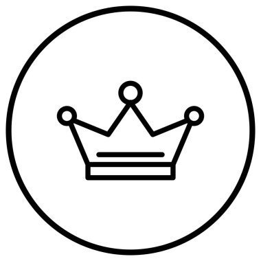 Crown Vektör Simgesi Tasarım İllüstrasyonu