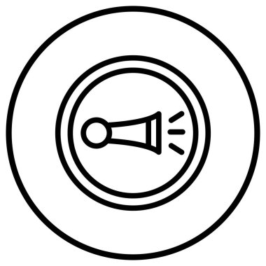 Boynuz Vektörü Simgesi Tasarım İllüstrasyonu