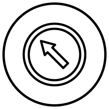 Üst Sol Vektör Simgesi Tasarım İllüstrasyonu