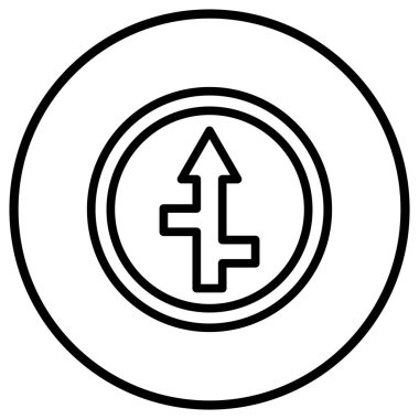 Crossways Vektör Simgesi Tasarım İllüstrasyonu