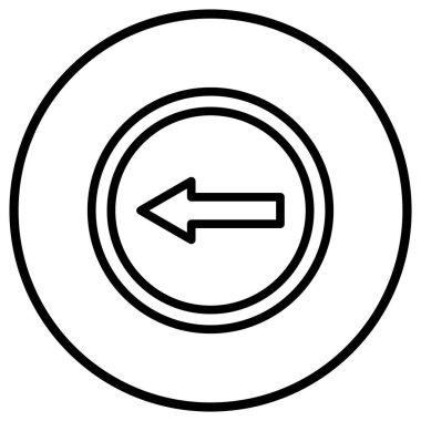 Sola Git Vektör Simgesi Tasarım İllüstrasyonu