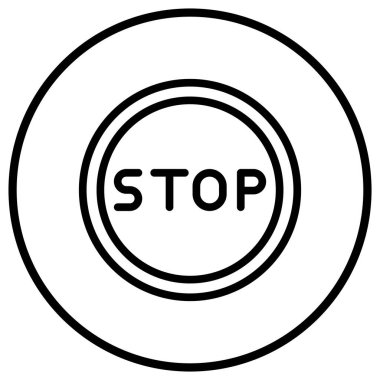 Vektör Simgesi Tasarımı Resmini Durdur