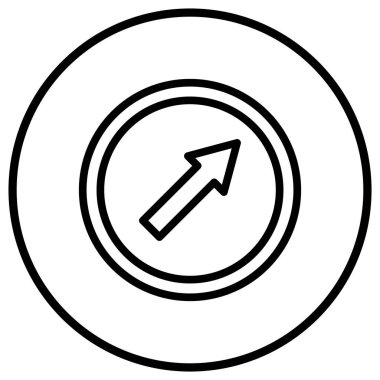 Üst Sağ Vektör Simgesi Tasarım İllüstrasyonu