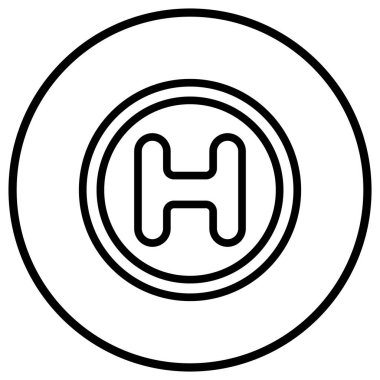 Hastane Vektör Simgesi Tasarım İllüstrasyonu