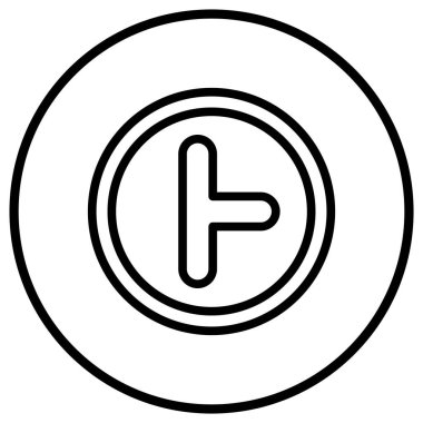 Yan yol sağ Vektör Simgesi Tasarım İllüstrasyonu