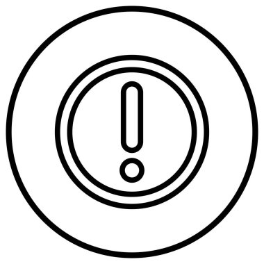 Uyarı Vektörü Simgesi Tasarım İllüstrasyonu