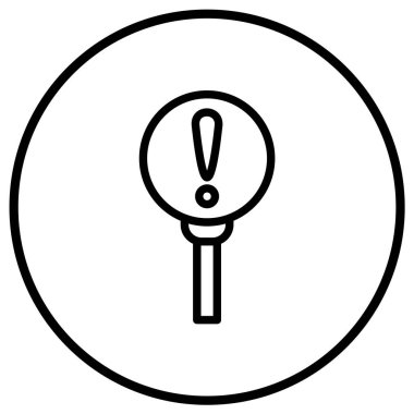 Uyarı Vektörü Simgesi Tasarım İllüstrasyonu