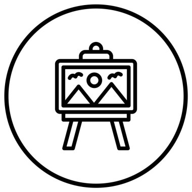 Boyama Vektörü Simgesi Tasarım İllüstrasyonu