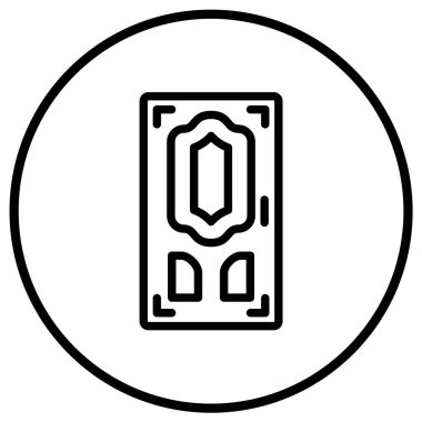 Kapı Vektörü Simgesi Tasarım İllüstrasyonu