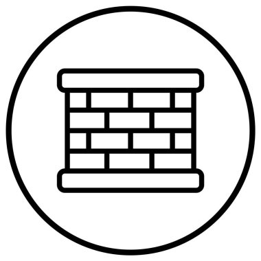 Duvar Vektörü Simgesi Tasarım İllüstrasyonu