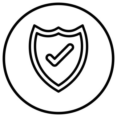 Güvenli Vektör Simgesi Tasarım İllüstrasyonu