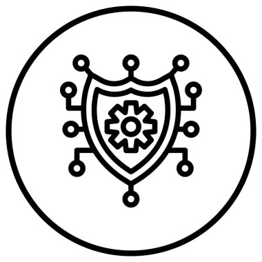 Gear Vektör Simgesi Tasarım İllüstrasyonu