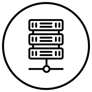 Sunucu Vektörü Simgesi Tasarım İllüstrasyonu