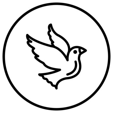 Kuş Vektörü Simgesi Tasarım İllüstrasyonu