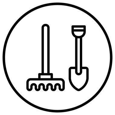 Bahçe araçları Vektör Simgesi Tasarım İllüstrasyonu