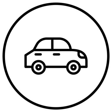 Taksi Vektörü Simgesi Tasarım Çizimi