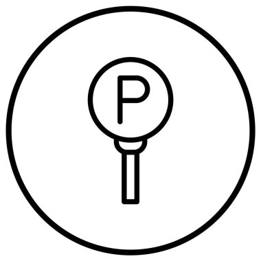 Park Vektörü Simgesi Tasarım İllüstrasyonu